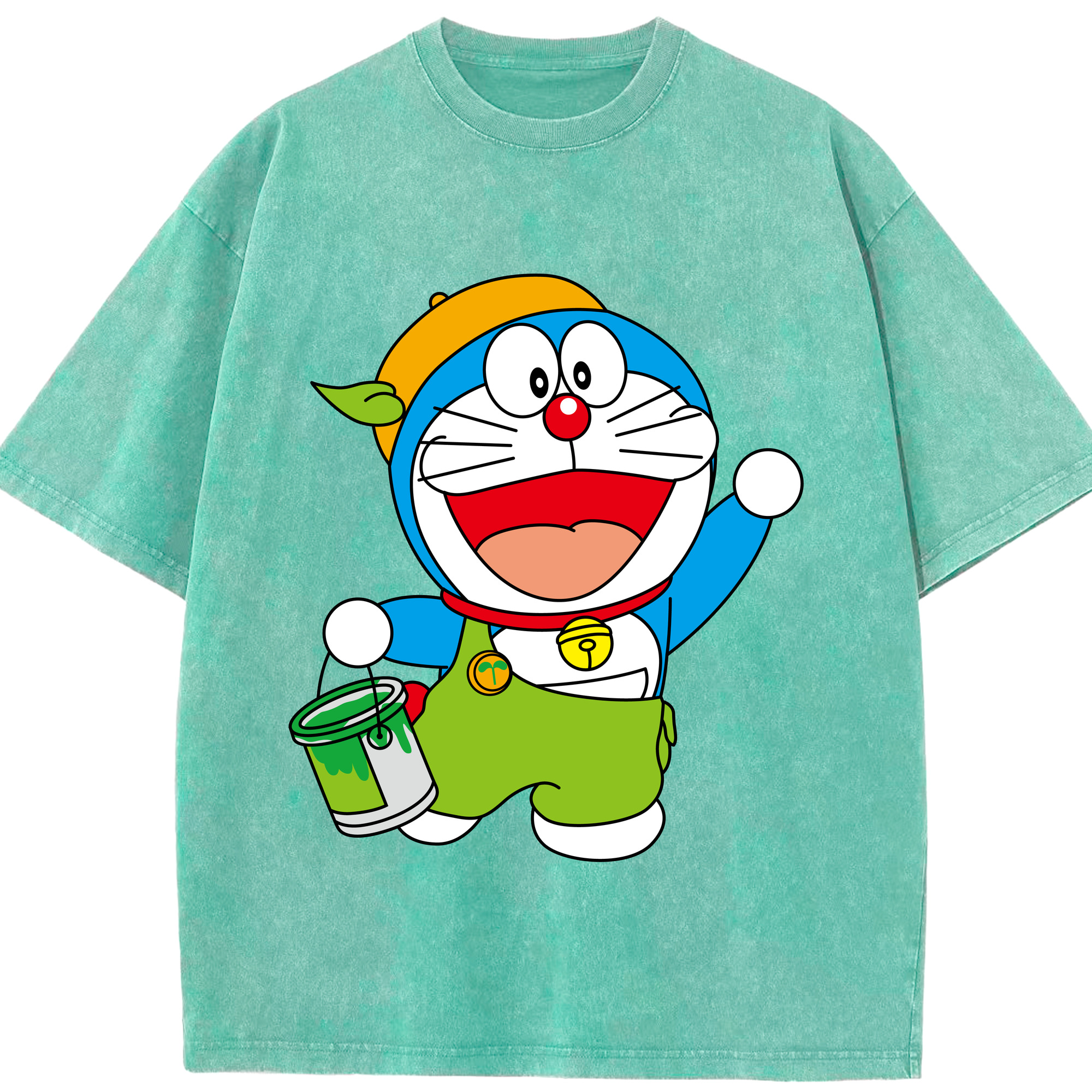 （画像用） ドラえもん Doraemon 綿100% ヴィンテージ風 半袖Tシャツ（フロントプリント）